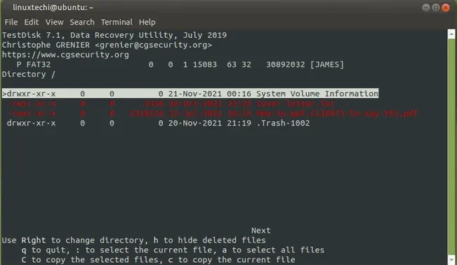 Deleted-Files-scan-testdisk-linux